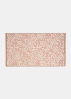 Asciugamano da bagno con motivo a fiori jacquard