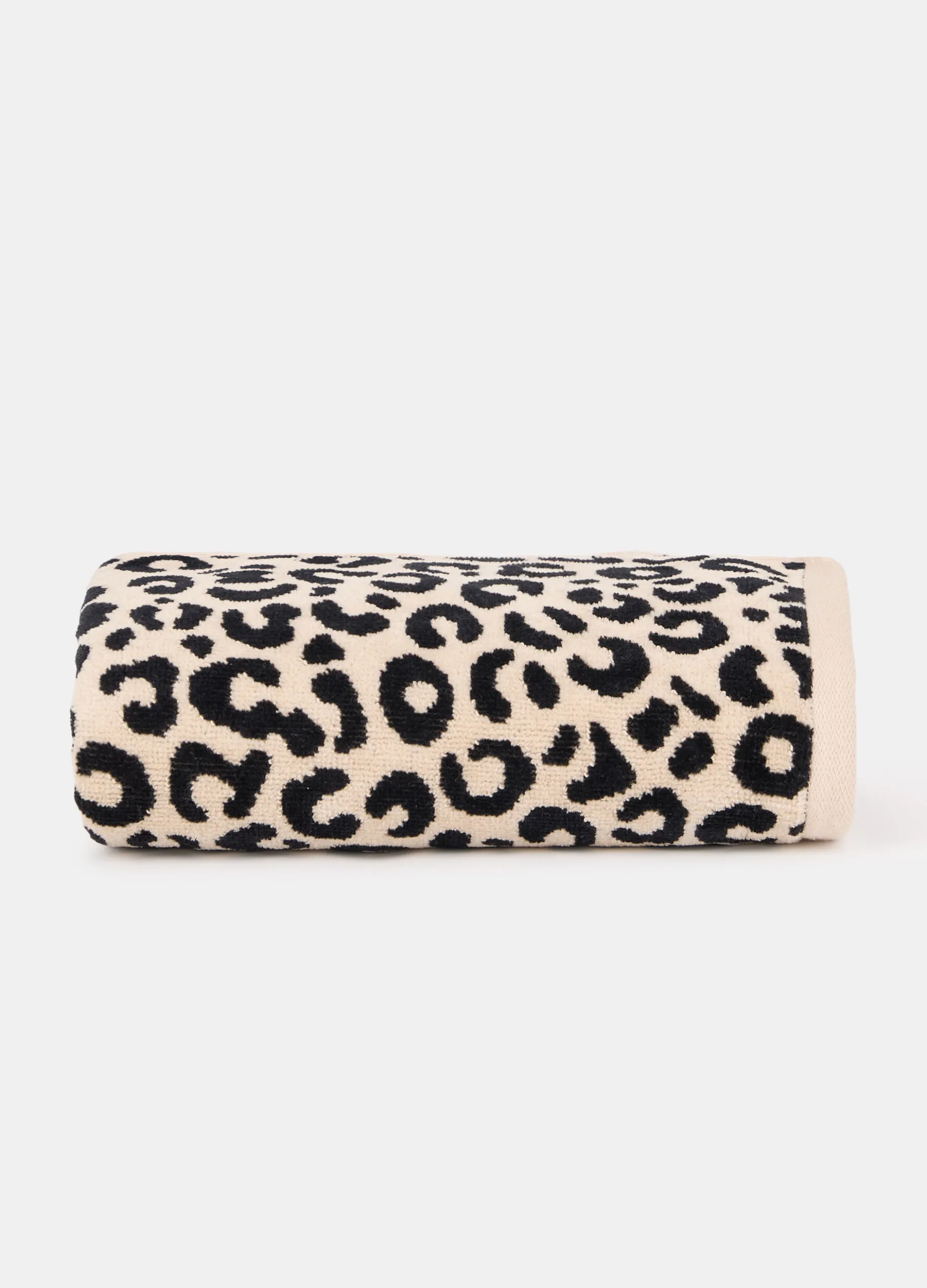 Asciugamano da bagno in cotone con motivo animalier