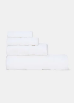 Asciugamano mani e viso con doppia fascia decorativa