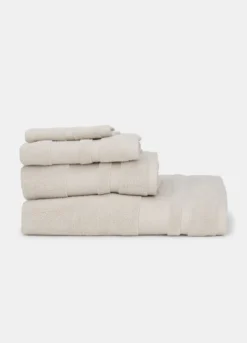 Asciugamano mani e viso con doppia fascia decorativa