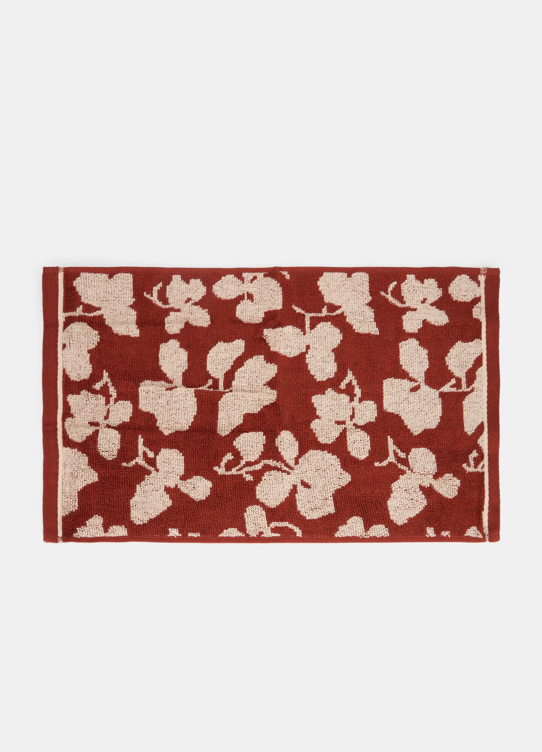 Asciugamano viso in spugna effetto jacquard