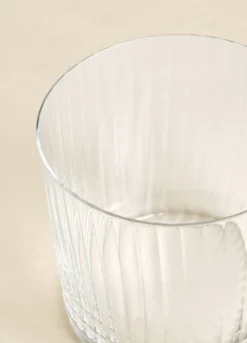 Bicchiere basso con scanalature