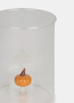 Bicchiere con zucchetta decorativa