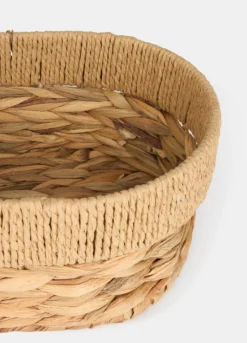 Cesta ovale in fibra intrecciata