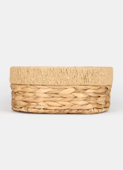 Cesta ovale in fibra intrecciata