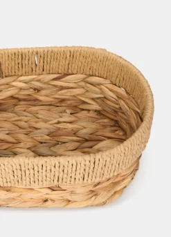 Cesta ovale media di fibra intrecciata