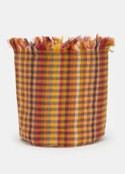 Cestino porta pane in cotone a quadretti