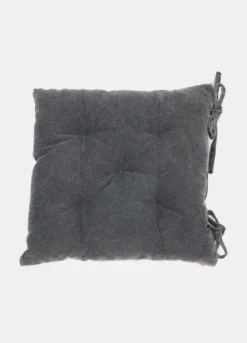 Cuscino coprisedia in tessuto effetto denim