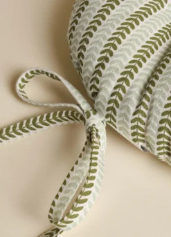 Cuscino coprisedia rotondo con stampa foglie