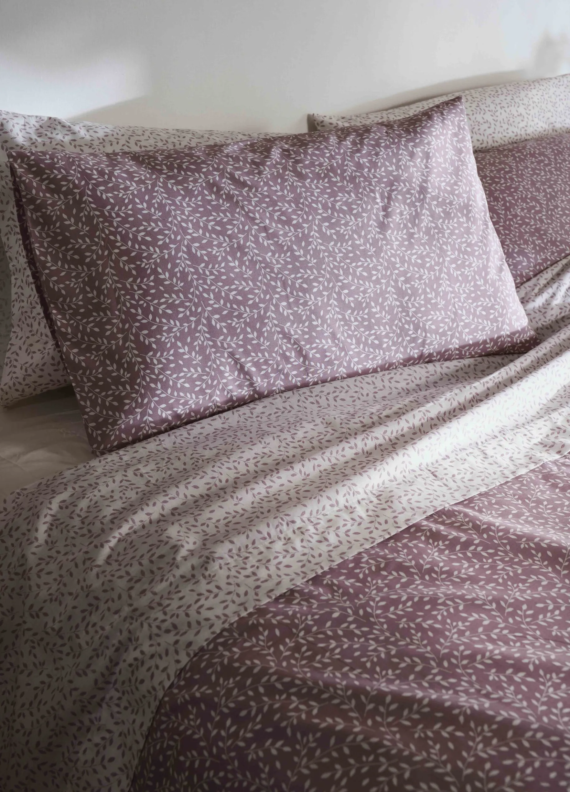 Federa in puro cotone con stampa floreale