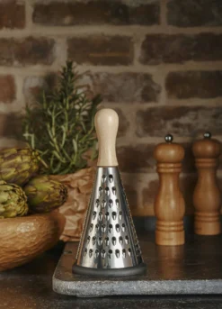Grattugia conica in legno e acciaio inox Made in Italy