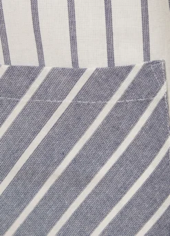 Grembiule a righe in puro cotone