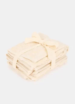 3 pack lavette in cotone con motivo in rilievo
