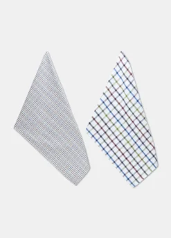 2 pack strofinacci a quadri multicolore