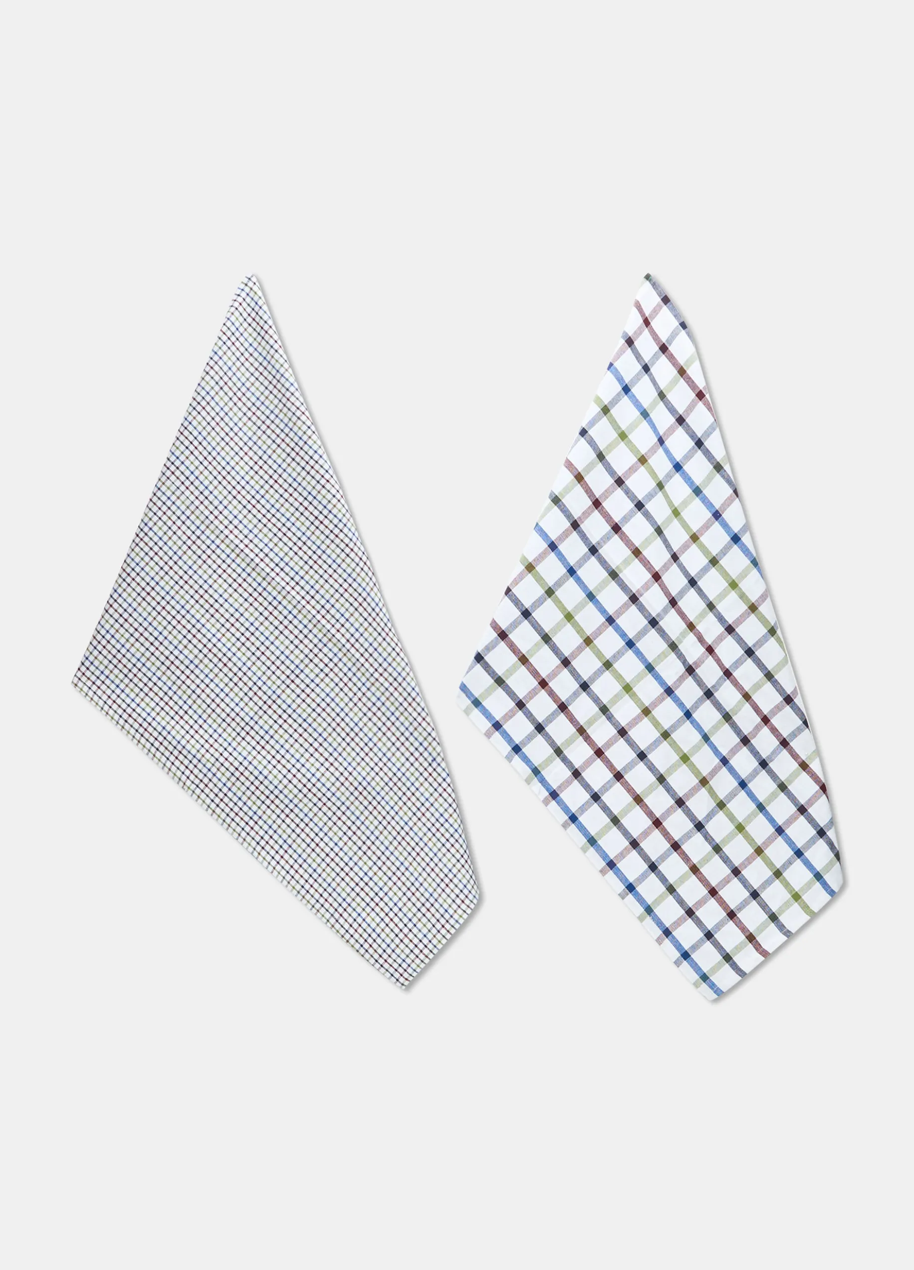 2 pack strofinacci a quadri multicolore