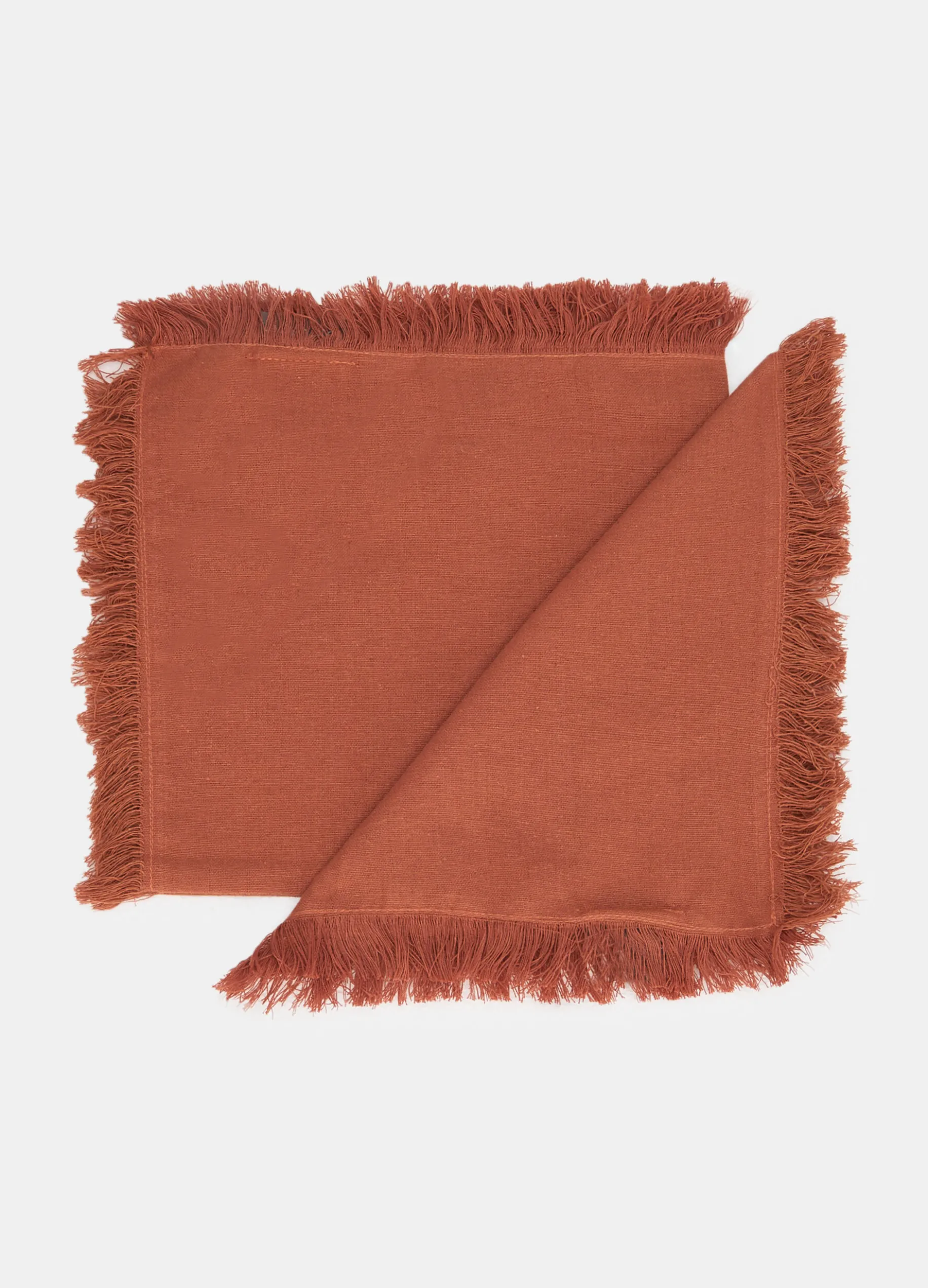 2 pack tovaglioli in cotone con frange