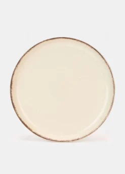 Piattino da dessert in ceramica con bordo