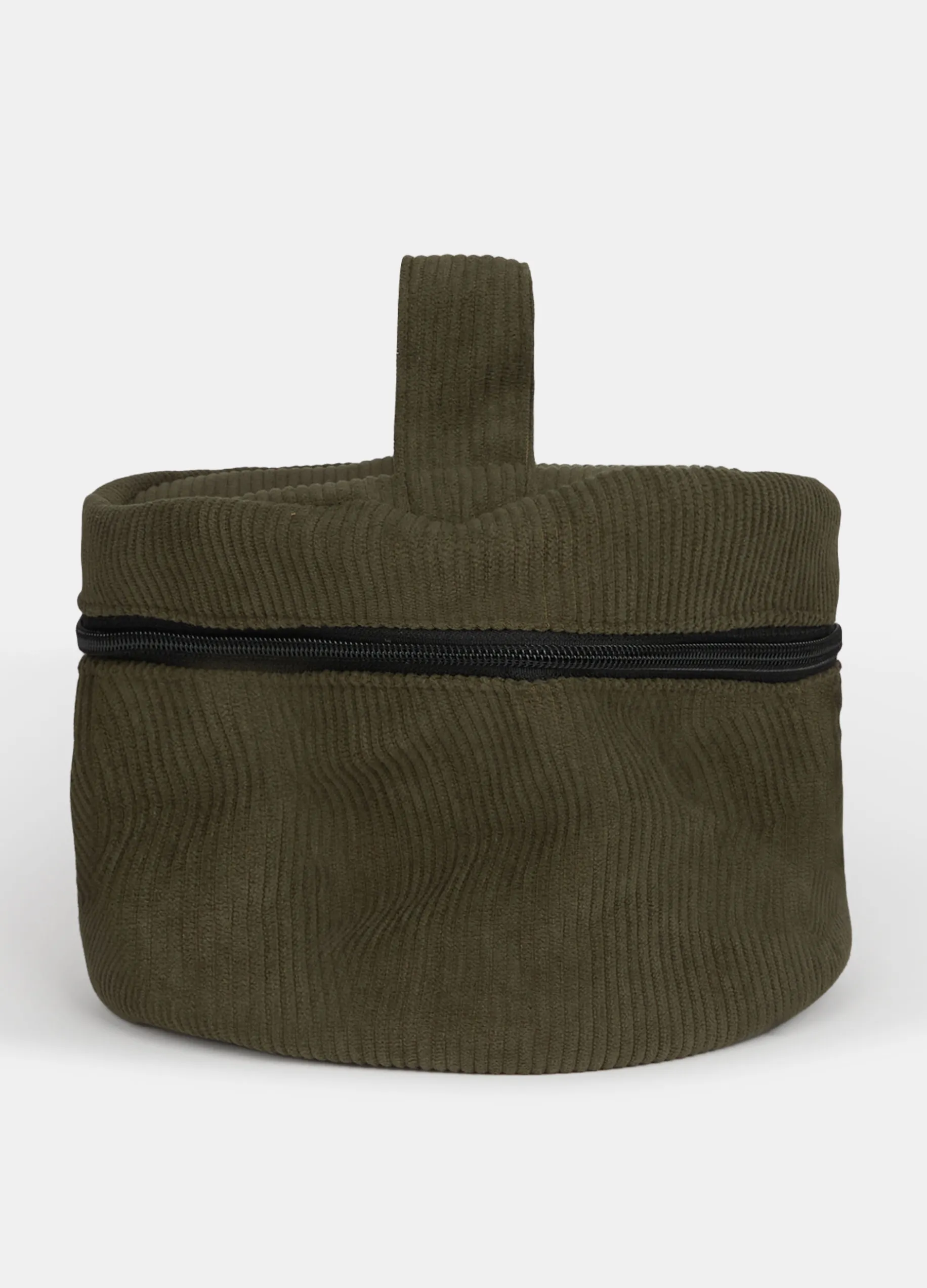 Pochette secchiello in velluto a costine
