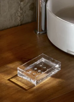 Porta sapone squadrato in plastica