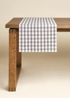 Runner in cotone a quadretti