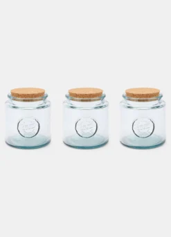 Set 3 barattoli in vetro riciclato Made in Spagna