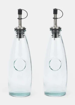 Set 2 oliere in vetro riciclato Made in Spagna