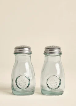 Set saliere + pepiera in vetro riciclato Made in Spagna