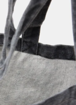 Shopper in tessuto effetto denim
