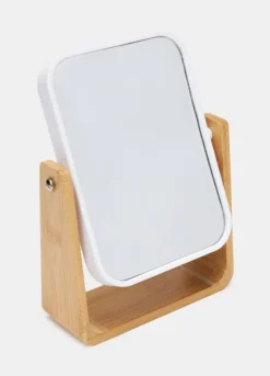 Specchio rettangolare con base in bamboo