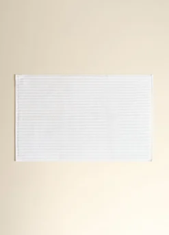 Tappeto in puro cotone jacquard a righe Made in Portugal
