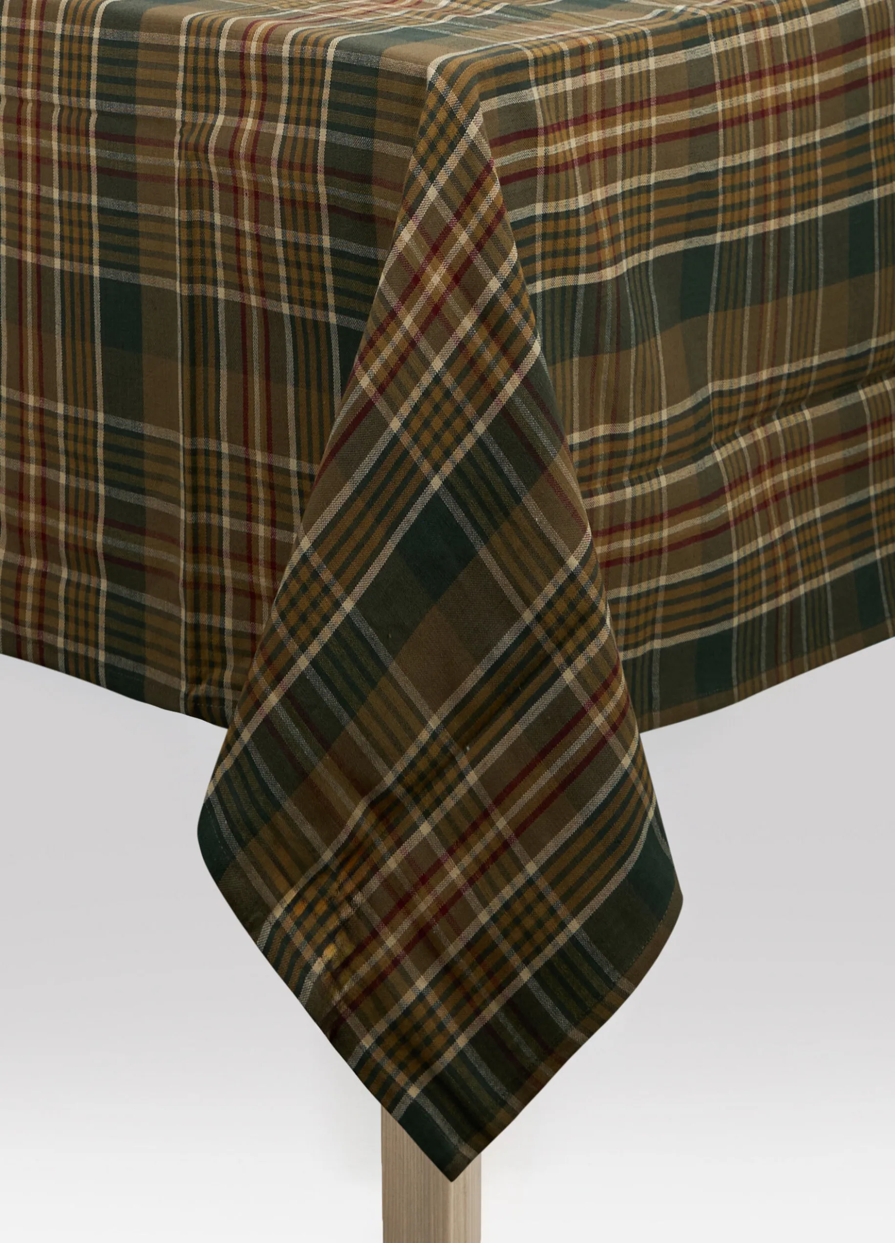Tovaglia 8 posti in cotone tartan