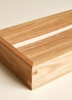Vassoio bagno in legno di acacia