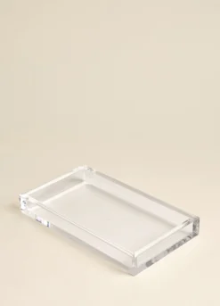 Vassoio rettangolare in plastica da bagno